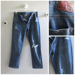 ABECROMBIE & FITCH A/F MEN'S RUSTIN ATHLETIC DISTRESSED SLIM FIT JEANS